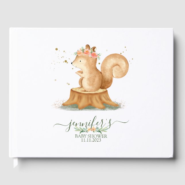 Lovely Squirrel wildlife farm forest animal Gästebuch (Vorderseite)