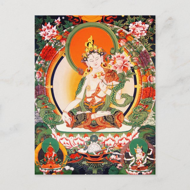 Lovely Tibetan Buddhist Art Postcard Postkarte (Vorderseite)