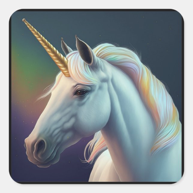 Lovely Unicorn Head Sticker (Vorderseite)
