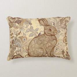 Lovely Vintage Rabbit, A Rabbit Amidst the Blooms Dekokissen