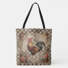 Lovely Vintage Rooster and Flowers Pattern