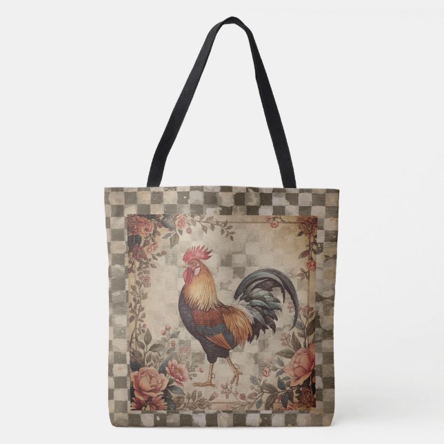 Lovely Vintage Rooster and Flowers Pattern (Vorderseite)