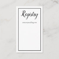 Lovely White and Black Wedding Registry