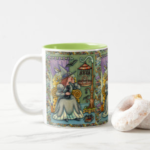 LOVELY WITCH, CAT & HER PETS, BVT CAGE, HALLOWEWEE ZWEIFARBIGE TASSE