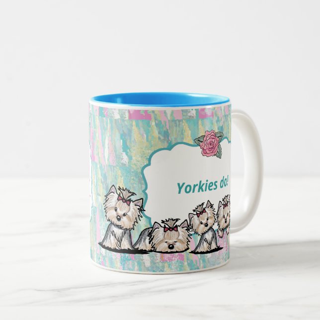 Lovely Yorkie Mütter Day Coffee Tasse (VorderseiteRechts)