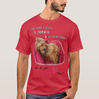 Lovely Yorkie Yorkshire Niedlich Terrier mit Liebe T-Shirt