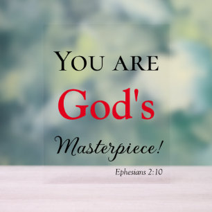 Lovely You are God's Masterpiece Scripture Acrylschild