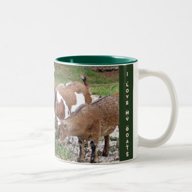 LoveMyGoats-Tasse Zweifarbige Tasse (Rechts)