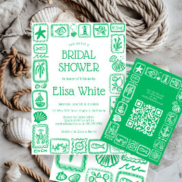 LoveNotes aus Sea Modern CUSTOM QR Brautparty Begleitkarte