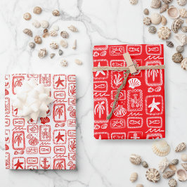 LoveNotes vom Sea Beach Ocean Modernes CUSTOM Geschenkpapier Set