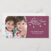 LovePeaceJoy Hanging Ornament Premium Foto-Karte
