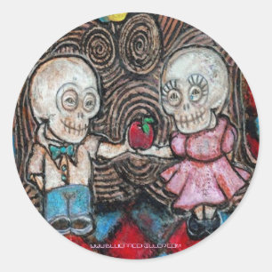 Lover Apfel Runder Aufkleber