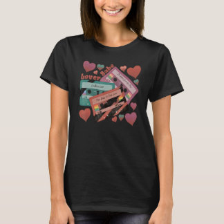 Lover Babe Liebe Music Cassette Tapes Retro 90er V T-Shirt