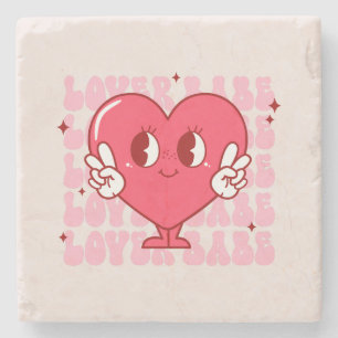 Lover Babe Niedliches Lächeln des Herzens und Wi Steinuntersetzer