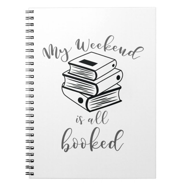 Lover Book Nerd Reader Weekend Alle gebucht Notizblock (Vorderseite)