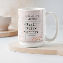 Lover Bookworm Vintage Bibliothekskarte buchen