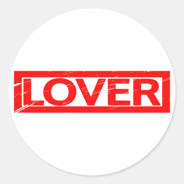 Lover Briefmarke Runder Aufkleber (Vorderseite)