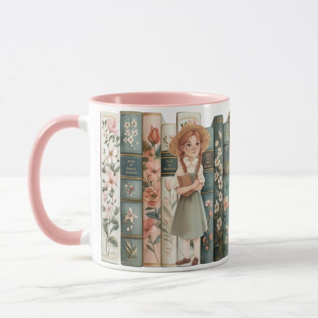 Lover buchen | Anne von Green Gables | Blumenbüche Tasse (Links)