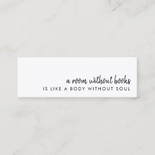 Lover buchen Moderne Minimalistische Mini-Leseze Mini Visitenkarte