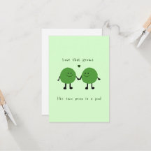 Lover Card Peas - cute two peas in a pod