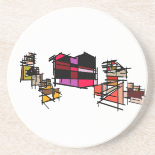 Lover Dog and Puppies - Muttertag Getränkeuntersetzer