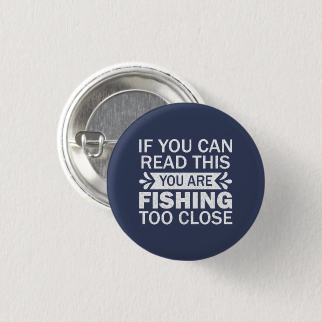 Lover Fisherman Sarcastic Cool Vathage Day Button (Vorne & Hinten)