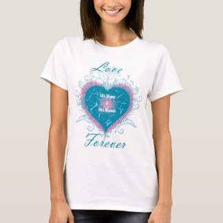 Lover Forever Niedlich rosa Herzdesign T-Shirt