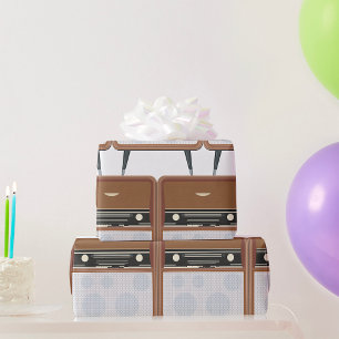 Lover für Vintage Radio Retro Music aus dem Mittel Geschenkpapier