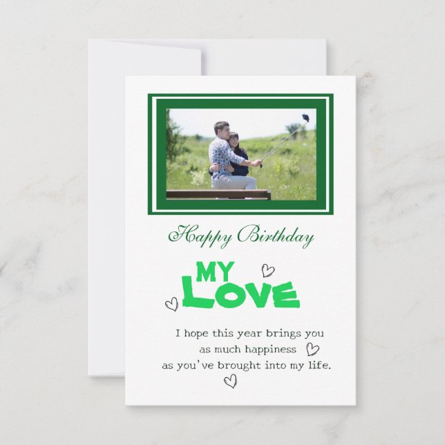 Lover Geburtstag Karte (Vorderseite)