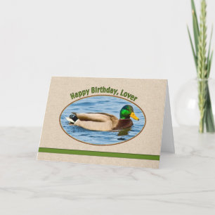 Lover Geburtstagskarte mit Mallard Duck Karte