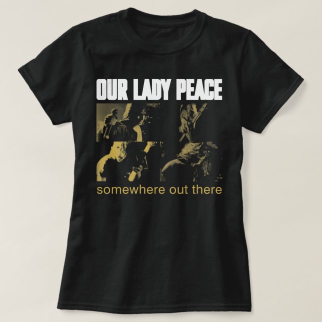 Lover gibt unserem Lady Rock Band ein Friedensgesc T-Shirt (Design vorne)