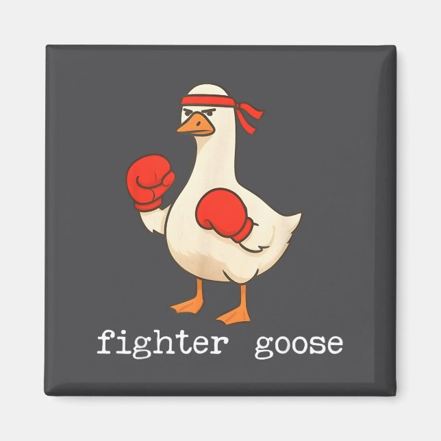 Lover Goose And Fighter Goose, Funny Couple Goose  Magnet (Vorne)