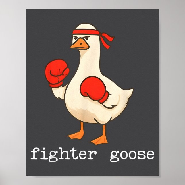 Lover Goose And Fighter Goose, Funny Couple Goose  Poster (Vorne)