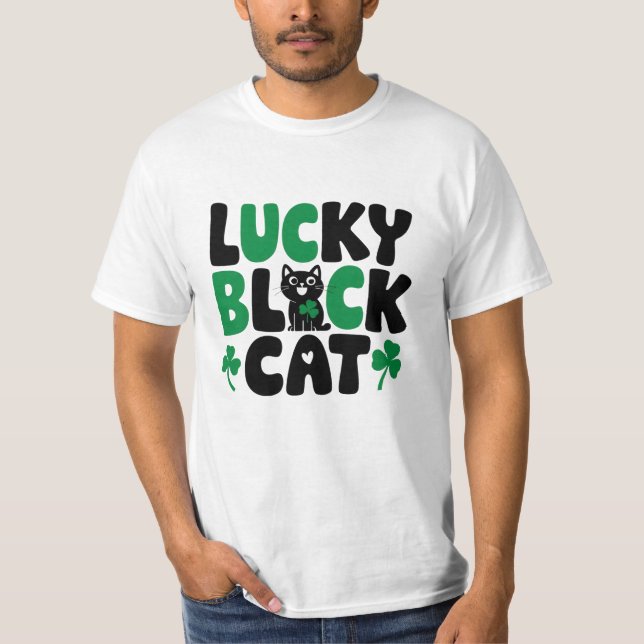 Lover-Grafik der lustigen und spöttischen Black Ca T-Shirt (Vorderseite)