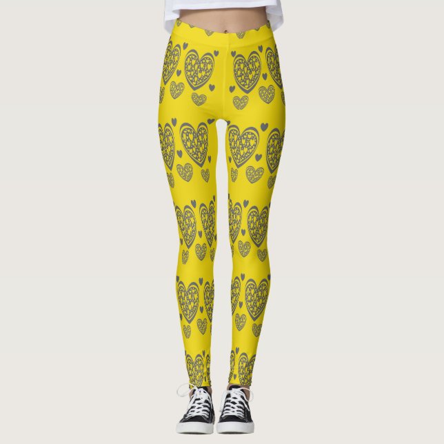 Lover Hearts /Kompression Fit Leggings (Vorderseite)
