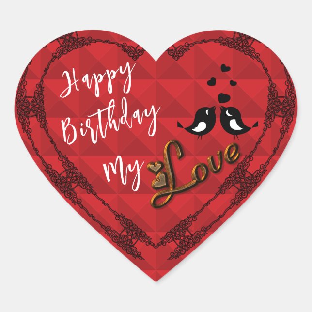 Lover Herz-Aufkleber (Vorderseite)