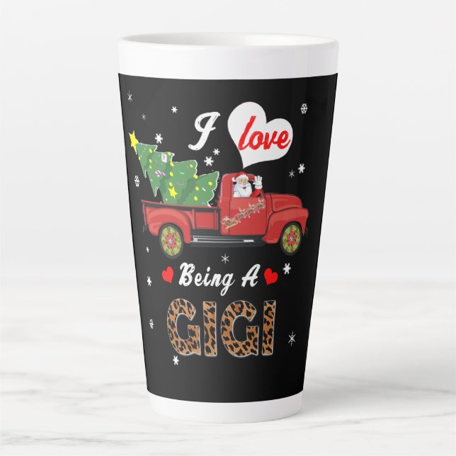 Lover| I Liebe als Gigi Weihnachtsbaum Milchtasse (Vorderseite)