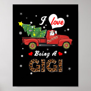 Lover  I Liebe als Gigi Weihnachtsbaum Poster