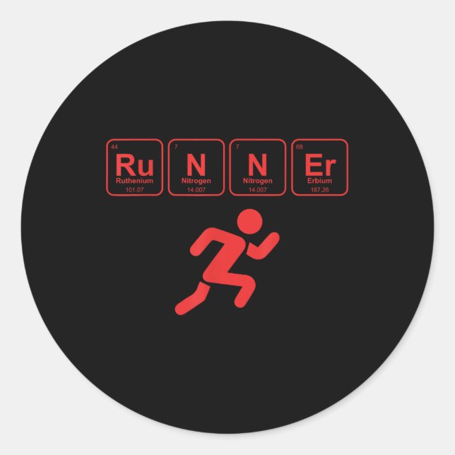 Lover-Marathon-Lover-Lauf Runder Aufkleber (Vorderseite)