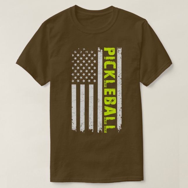 Lover-Paddleall für US-Flagge Pickleball T-Shirt (Design vorne)