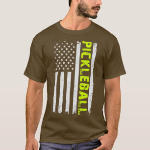 Lover-Paddleall für US-Flagge Pickleball T-Shirt
