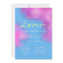 Lover Pastel Cloudy Bridal Dusche Einladung