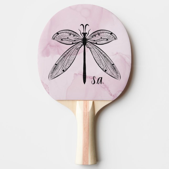 Lover Pink Monogram Tischtennis Schläger (Vorderseite)