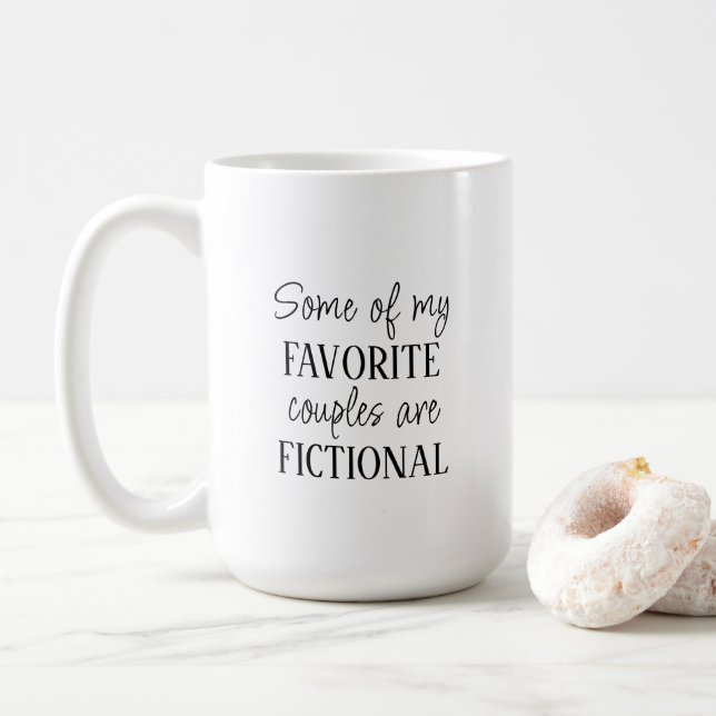 Lover Reader Favorite Fiction Paare buchen Kaffeetasse (Mit Donut)