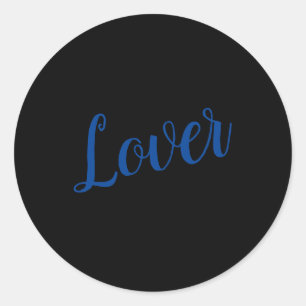 Lover Simple Word Classic Round Sticker