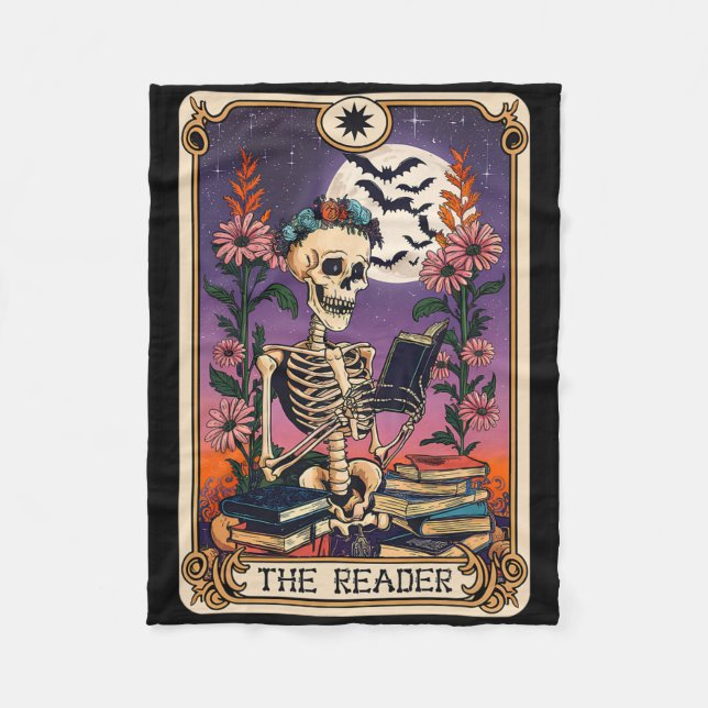 Lover Tarot Card The Reader Mystic Funny Skel Fleecedecke (Vorderseite)
