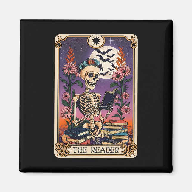 Lover Tarot Card The Reader Mystic Funny Skel Magnet (Vorne)