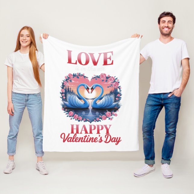 Lover Valentine's Day - Romantischer Herzkrebs Lee Fleecedecke (Beispiel)