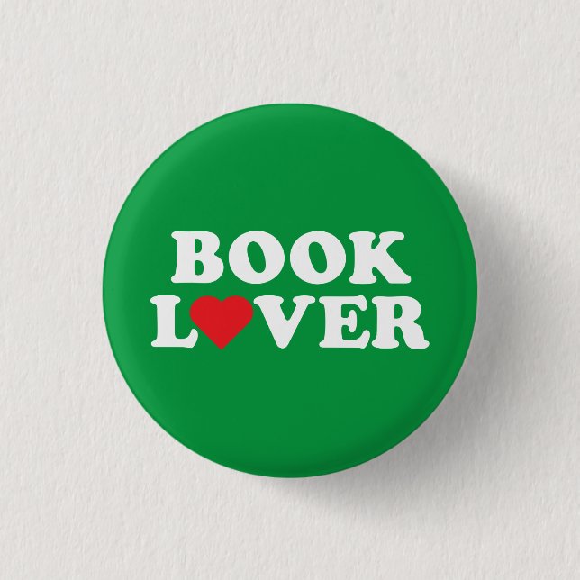 Lover White Text with Red Heart Icon Button (Vorderseite)