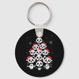 Lover Xmas Panda Weihnachtsbaum T-Shirt Schlüsselanhänger